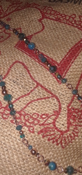 Crystal Glass and River Shell Necklace - Picture 3 of 8